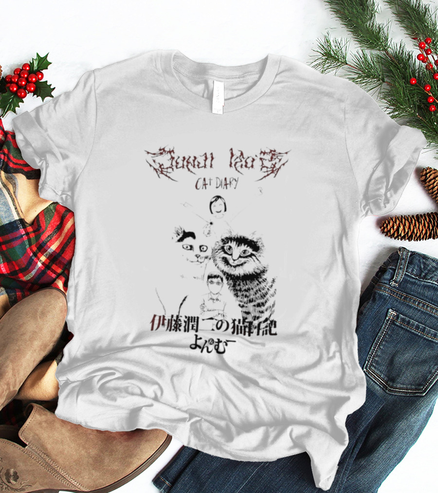 Junji Ito Cat Diary Yon Mu Welcome To House Of Horrors T-Shirt