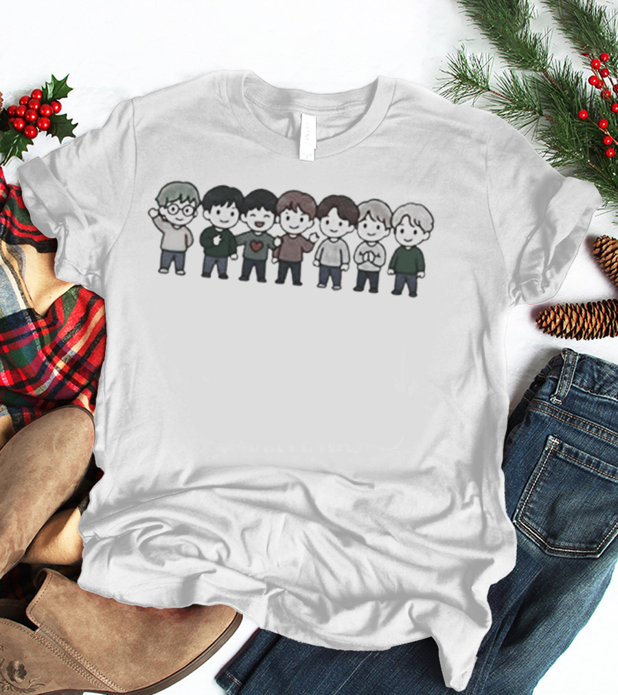 Paymoneywubby BTS Love Yourself ARMY Cartoon Characters T-Shirt