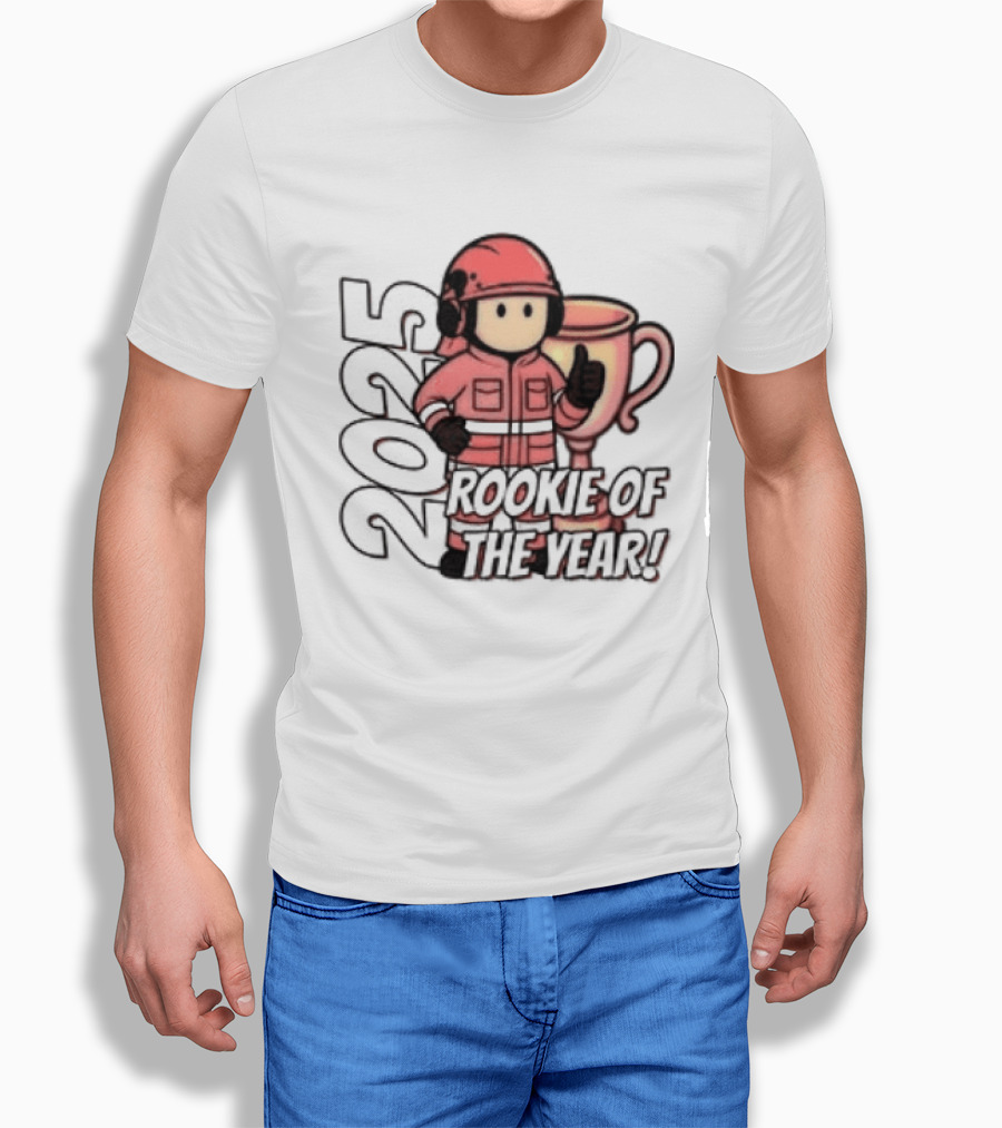 2025 Rookie Of The Year Fireman Trophy Orange Team T-Shirt