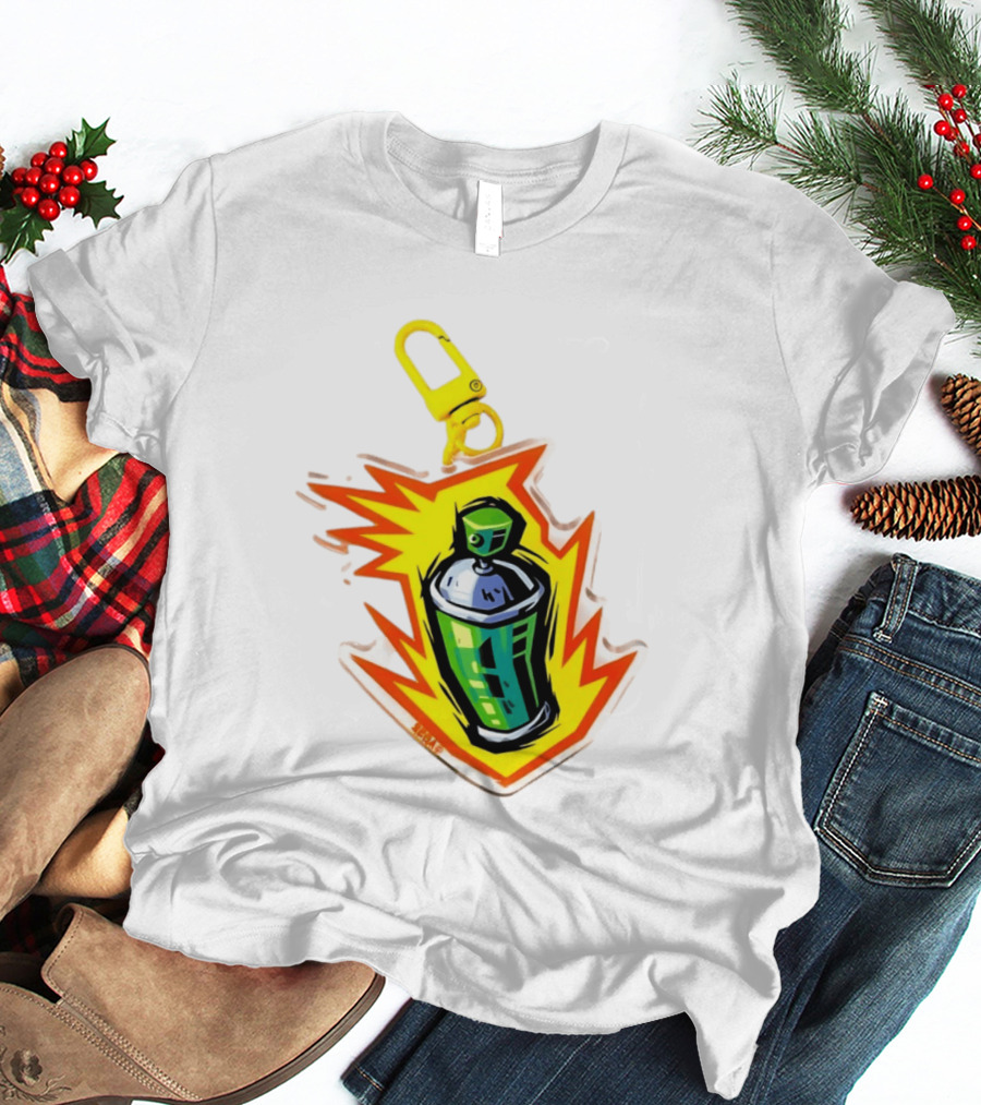Tokyo To Tag Graffiti Spray Paint Can Yellow Burst Clip T-Shirt