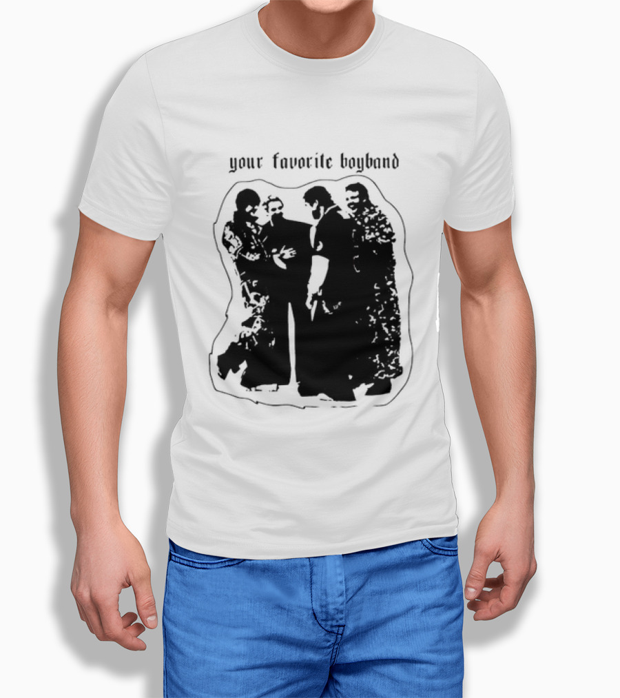 Your Favorite Boyband Silhouette Group Scene T-Shirt