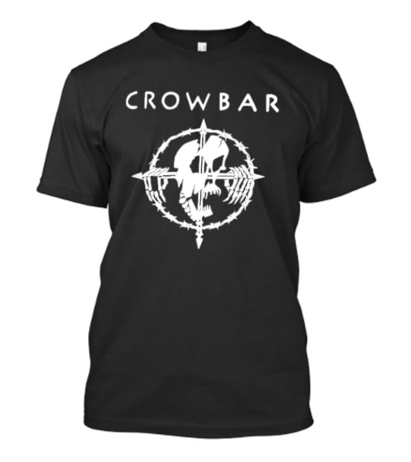 Crowbar Barbed Wire Skull Cross T-Shirt