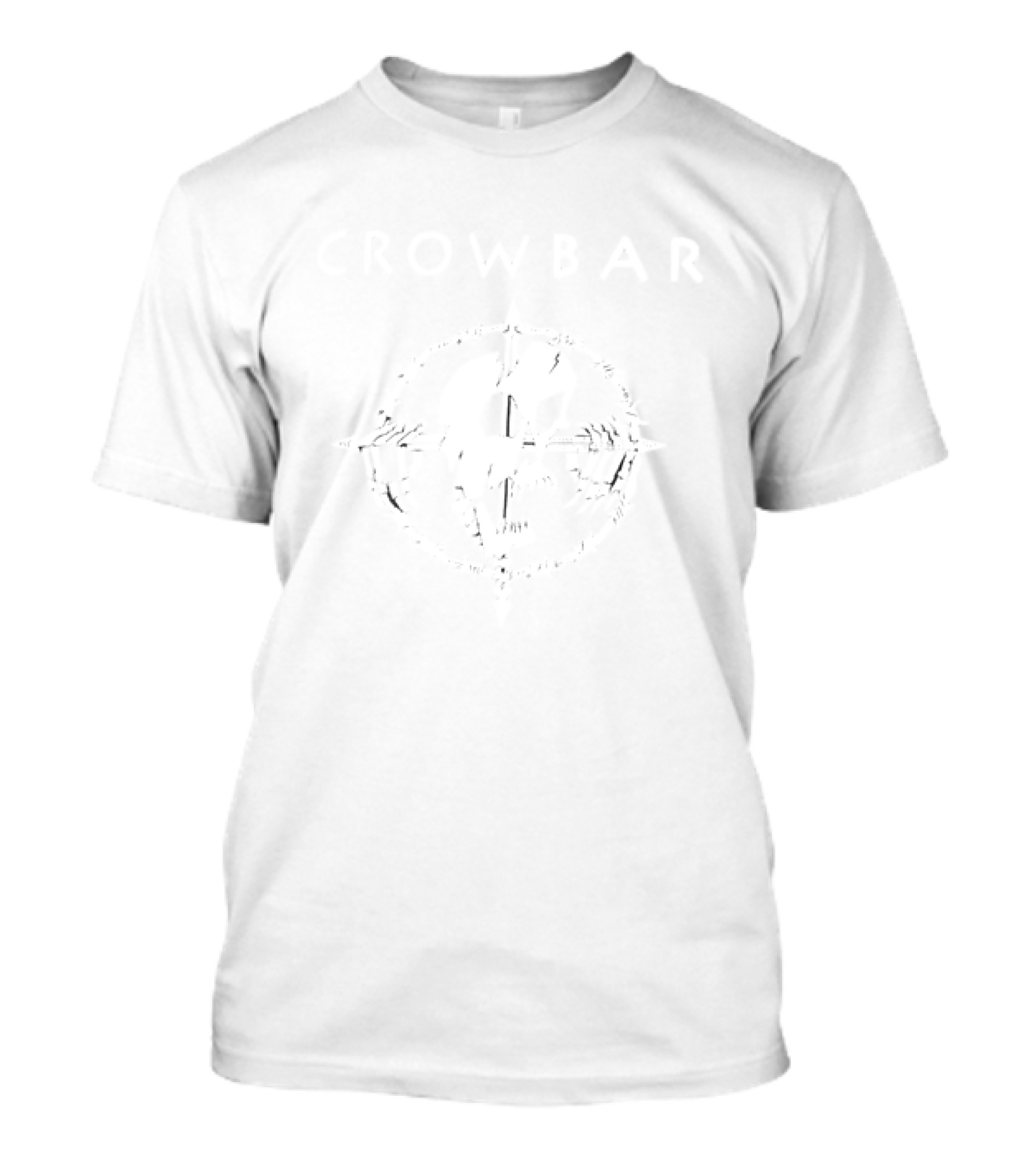 Crowbar Barbed Wire Skull Cross T-Shirt