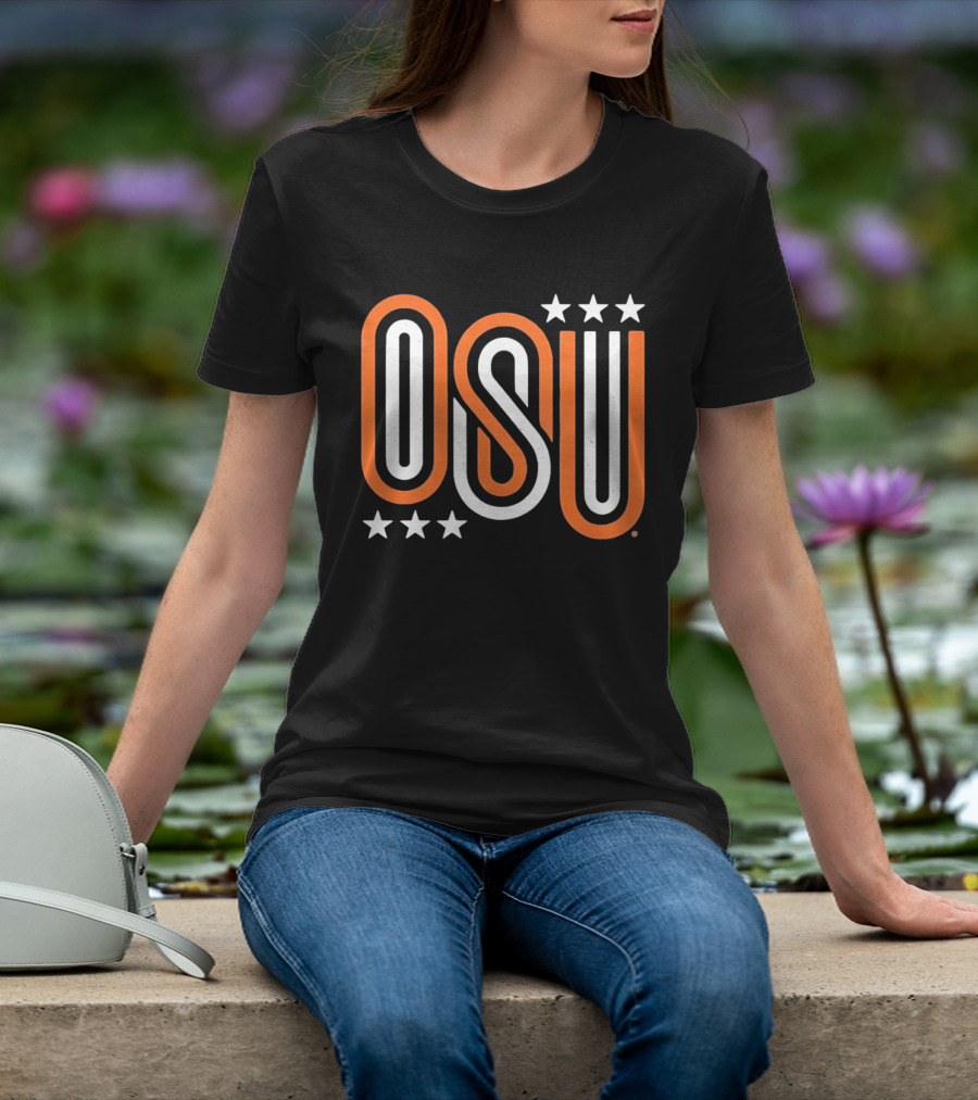 OSU Stars Orange White T-Shirt
