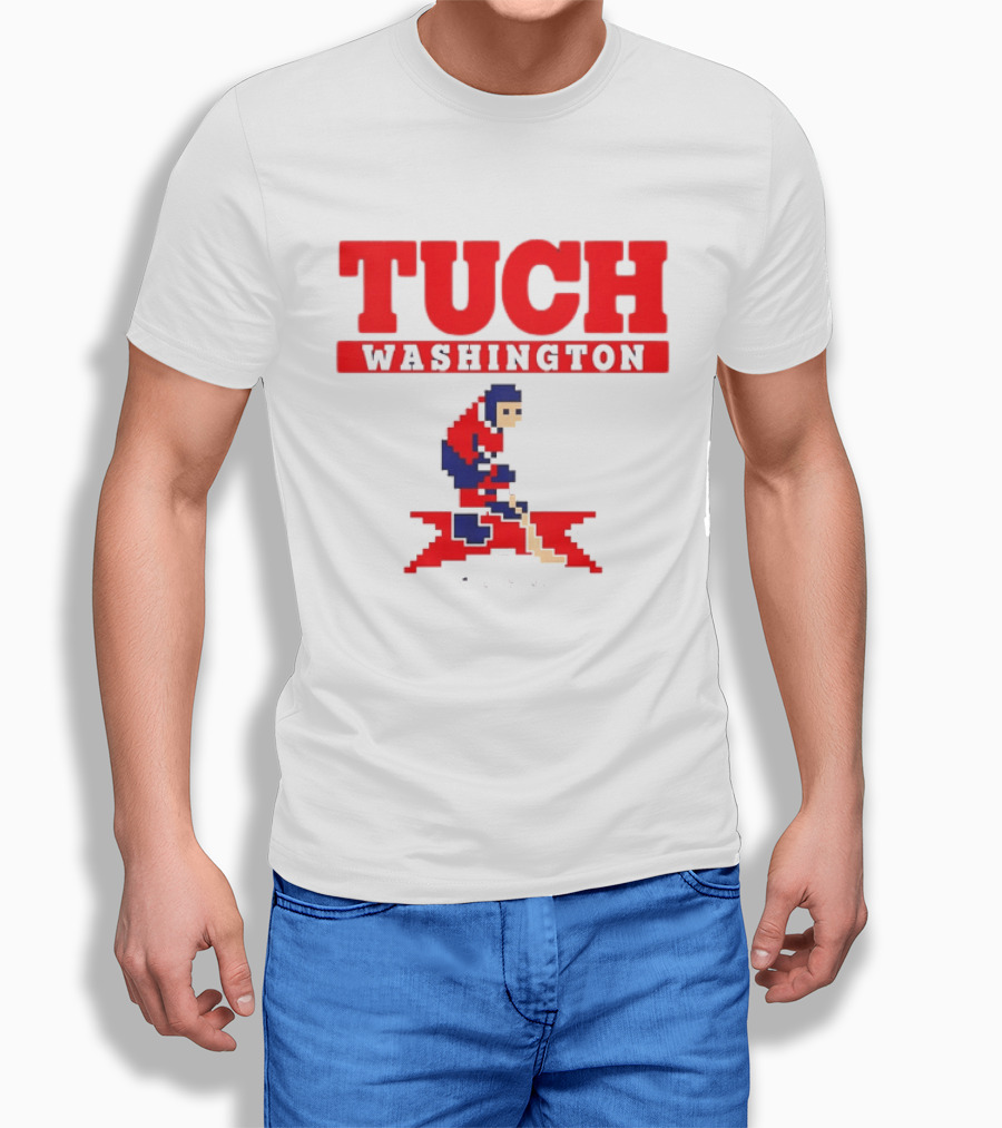 Tuch Washington 89 RW Retro Hockey Pixel T-Shirt