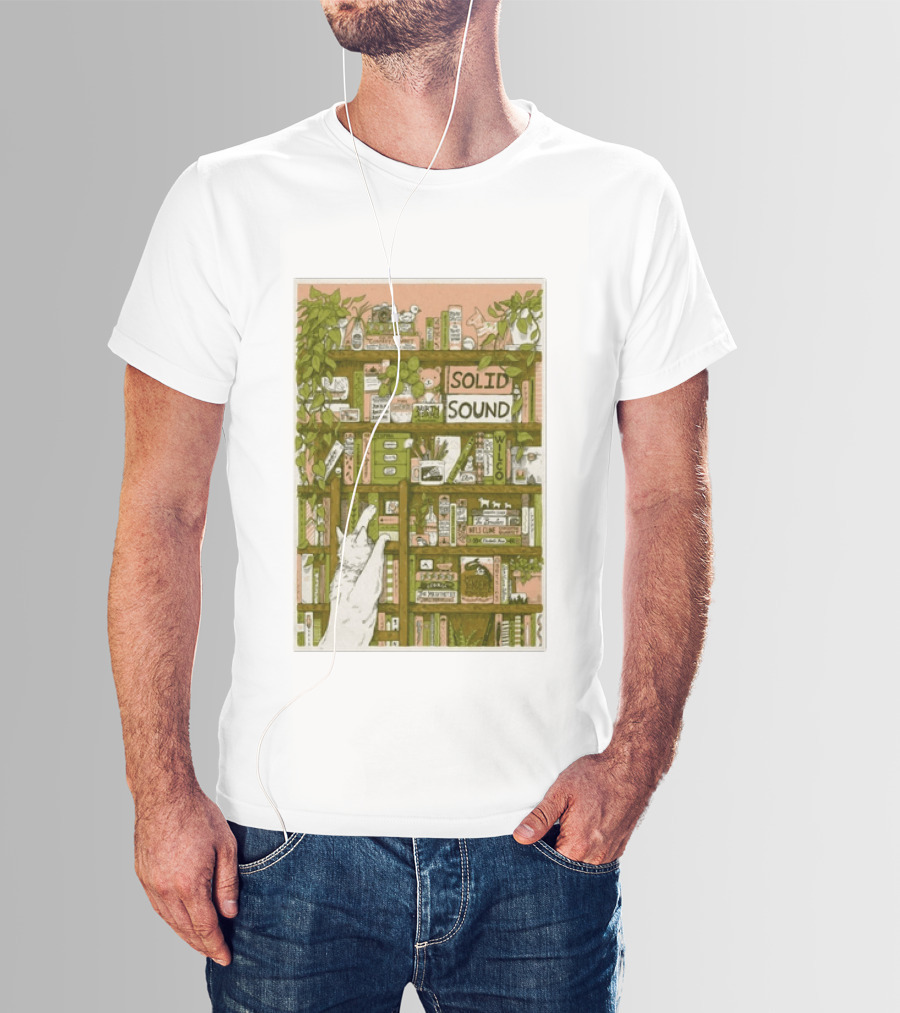 Wilco Solid Sound Festival June 26 28 2026 North Adams MA With Cat And Bookshelves T-Shirt