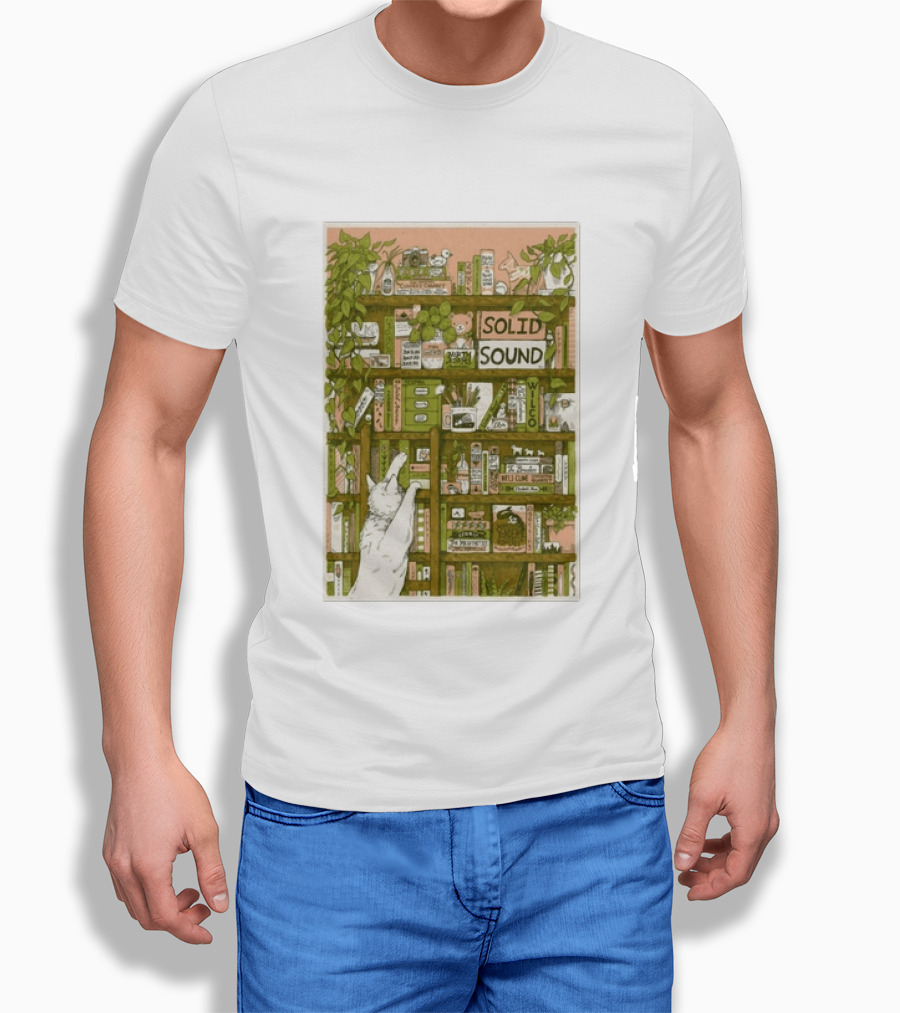 Wilco Solid Sound Festival June 26 28 2026 North Adams MA With Cat And Bookshelves T-Shirt