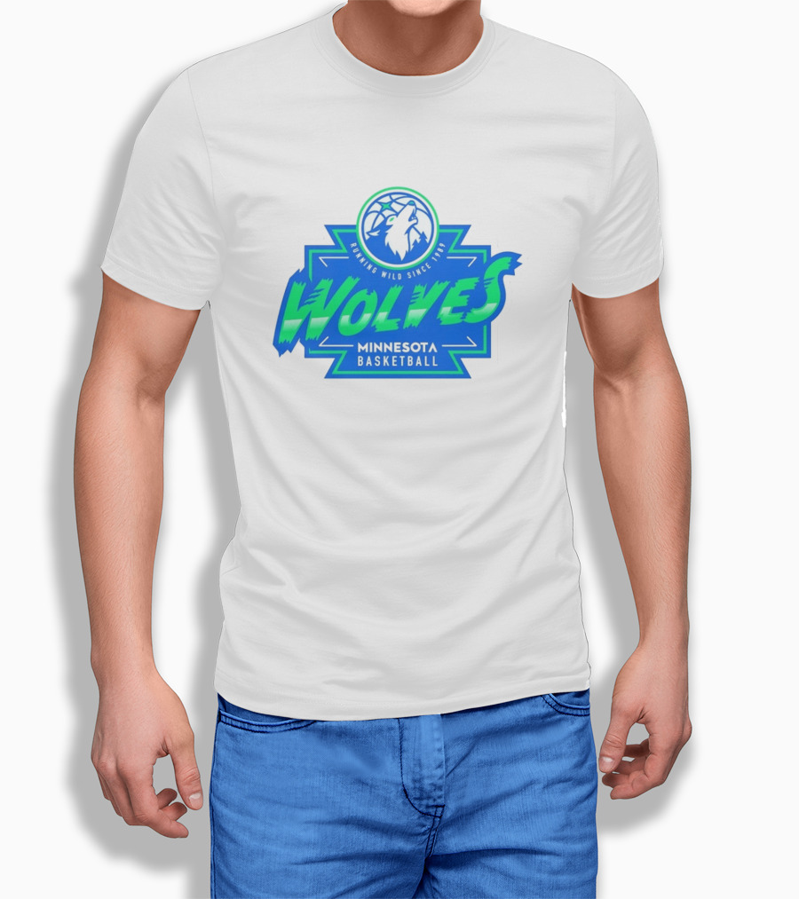 Wolves Minnesota Basketball Running Wild Since 1989 T-Shirt