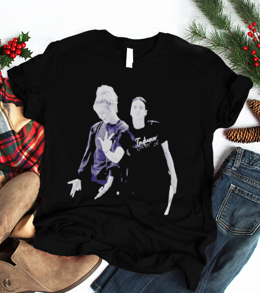 Caitlin Clark Sophie Cunningham Black White Photo And Indecisive T-Shirt