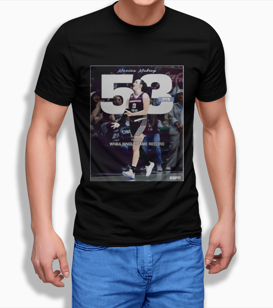Marina Mabrey 53 Points Tied WNBA Single Game Record Toronto Basketball ESPN T-Shirt