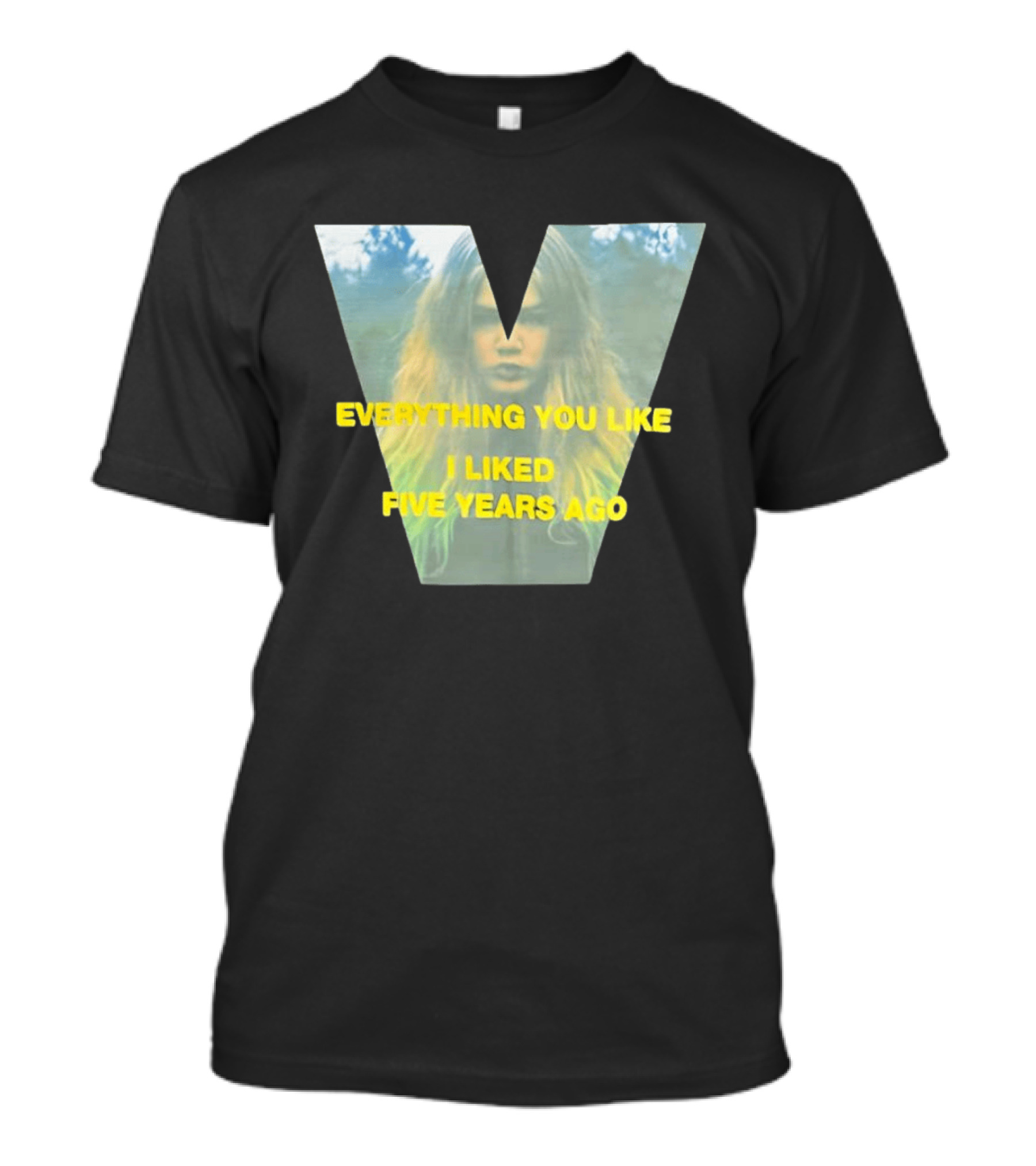 Everything You Like I Liked Five Years Ago Vintage Style V Shape T-Shirt