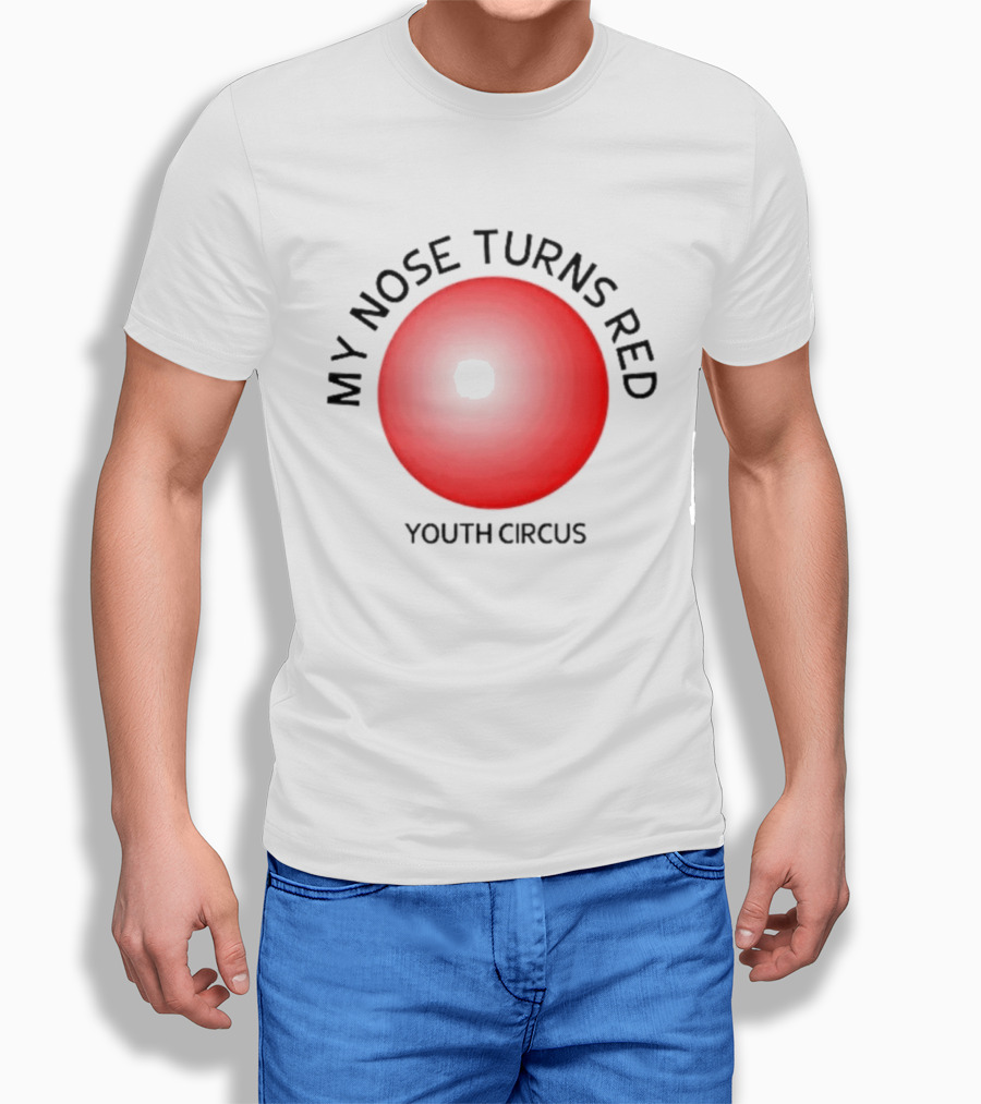 My Nose Turns Red Youth Circus Vibrant Red Nose T-Shirt