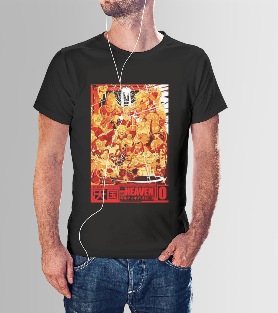 Guilty Gear Strive Characters Sol Badkai Ky Kiske May Ramlethal Heaven 10 Japanese T-Shirt