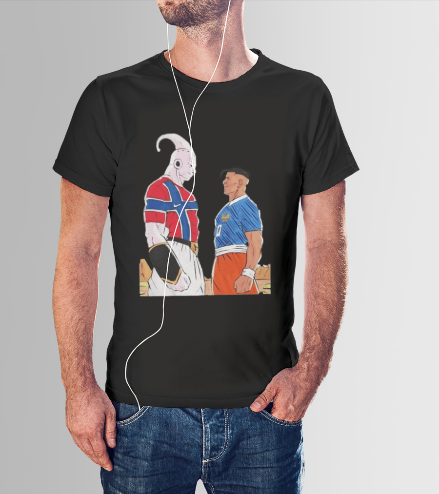 Norway Haaland Versus Mbappe France Dragon Ball Z T-Shirt