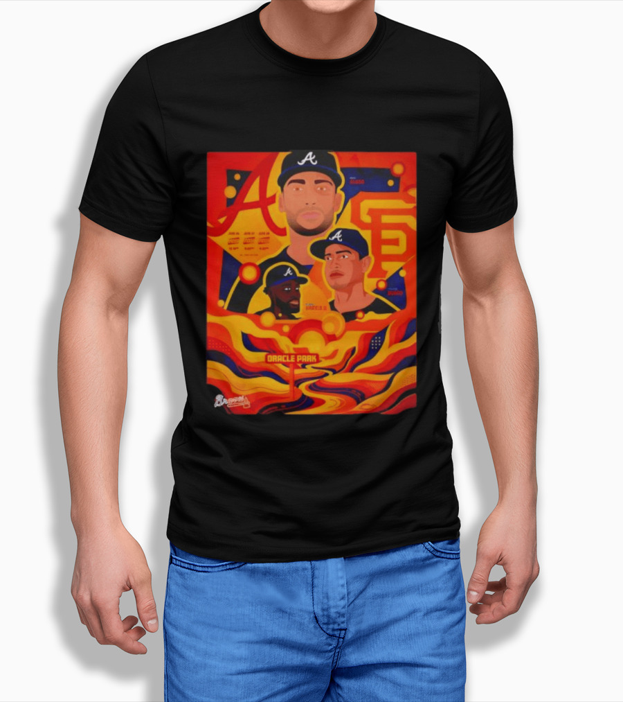 Atlanta Braves Vs. Giants Oracle Park Series Olson Dubon Harris II T-Shirt