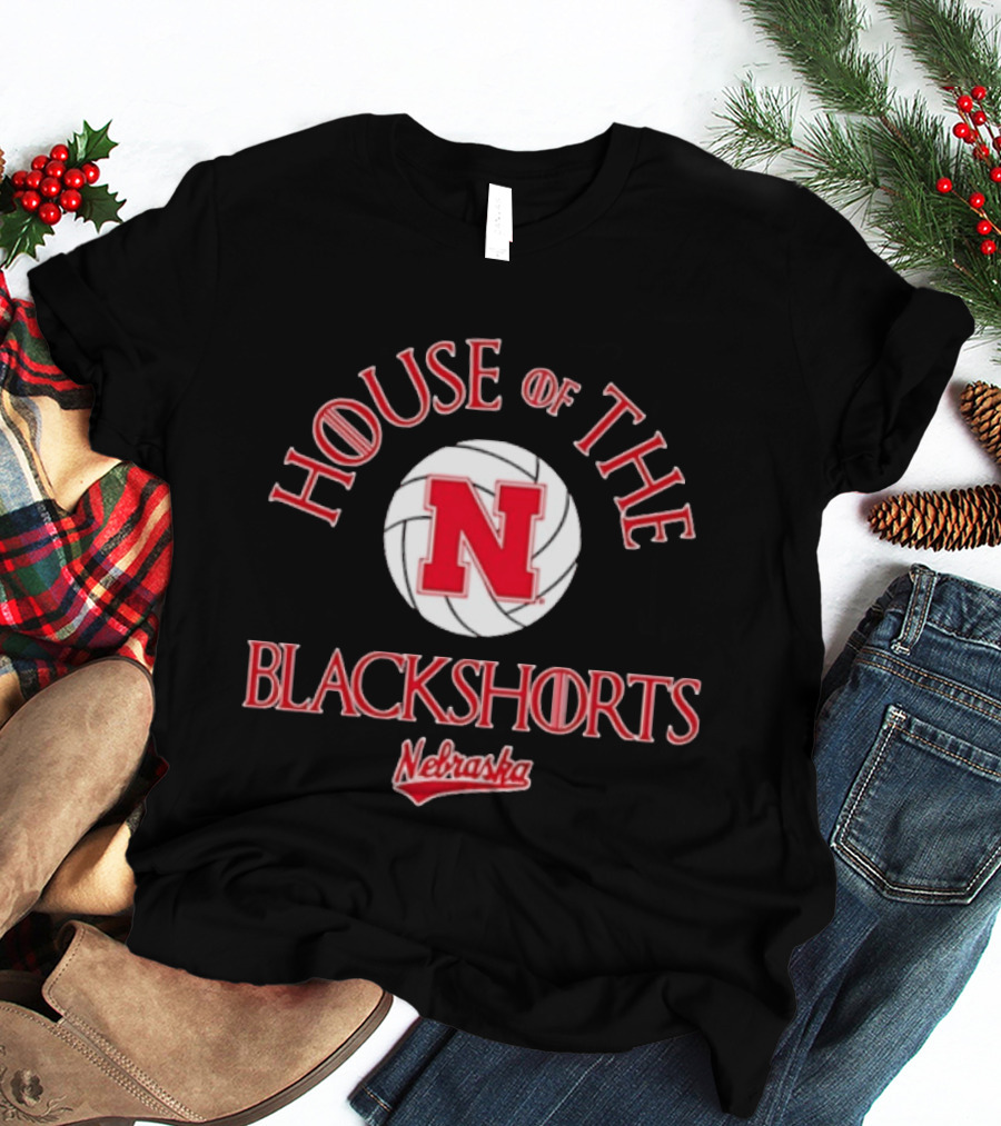 House Of The Blackshorts Nebraska Cornhuskers Volleyball N T-Shirt