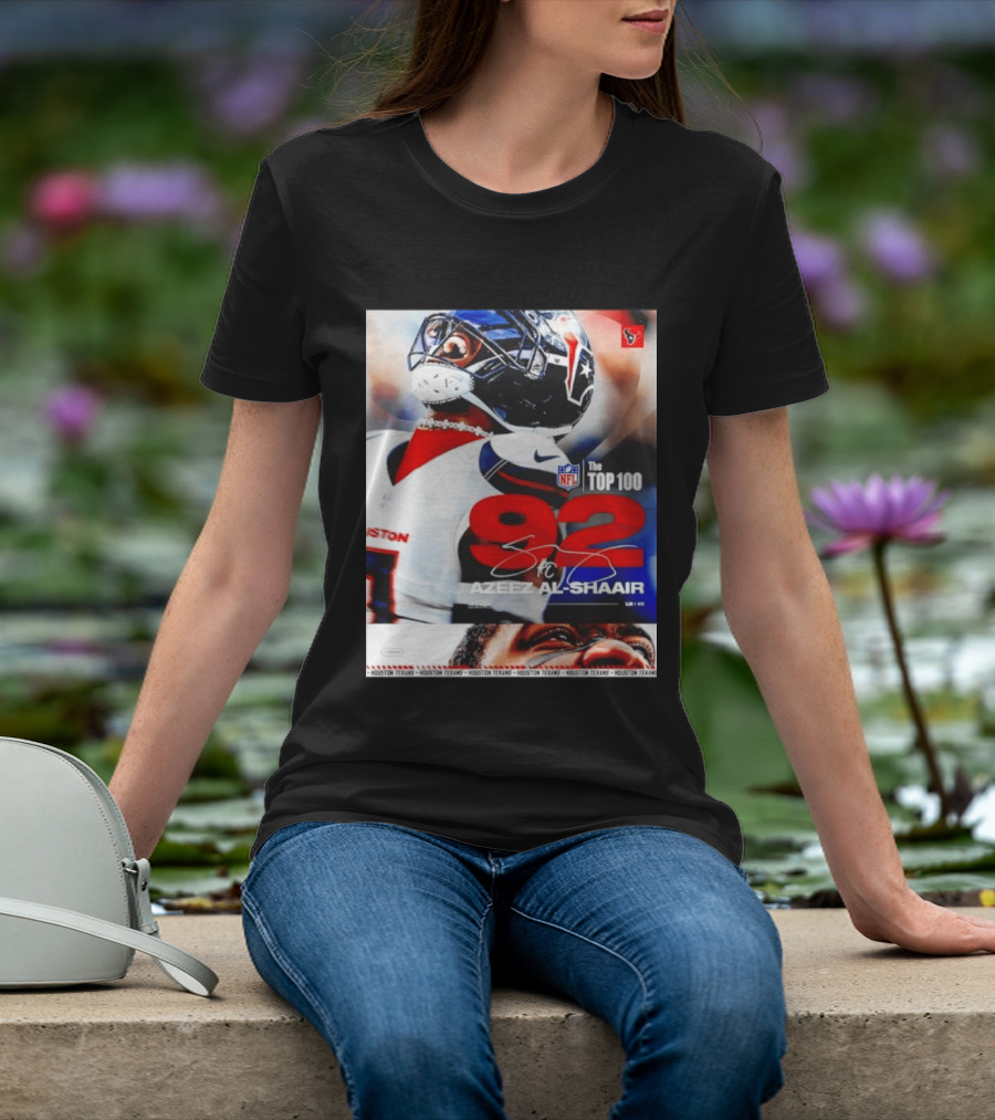 Houston Texans Azeez Al Shaair 92 NFL Top 100 Linebacker T-Shirt