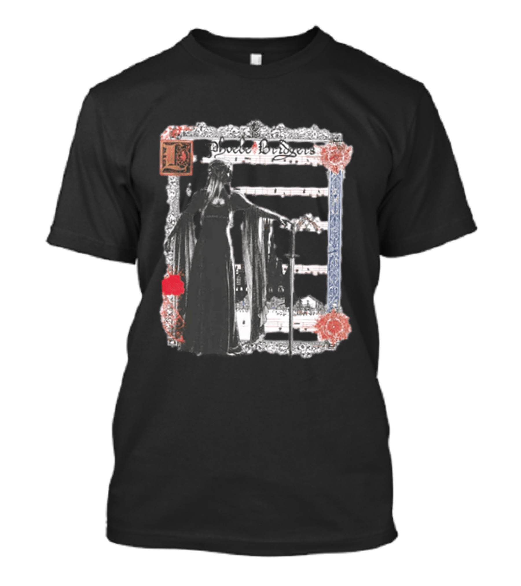 Phoebe Bridgers Gothic Medieval Sword And Castle Sheet Music T-Shirt