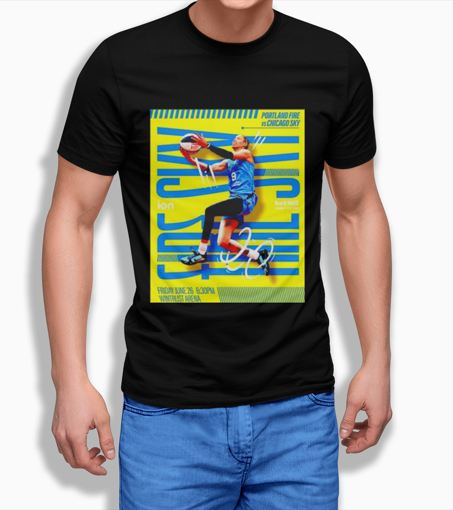 Friday June 26 630PM Wintrust Arena Portland Fire Vs Chicago Sky Basketball Event T-Shirt