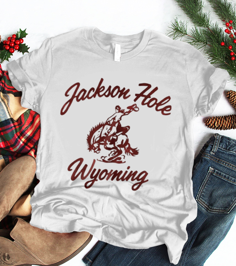 Jackson Hole Wyoming Cowboy Rodeo Rider T-Shirt