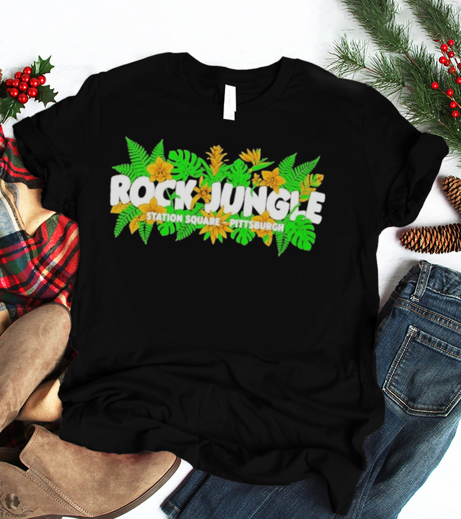 Rock Jungle Station Square Pittsburgh Tropical Foliage T-Shirt