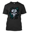 Seattle Mariners Punisher Skull Grunge Tear Effect T-Shirt