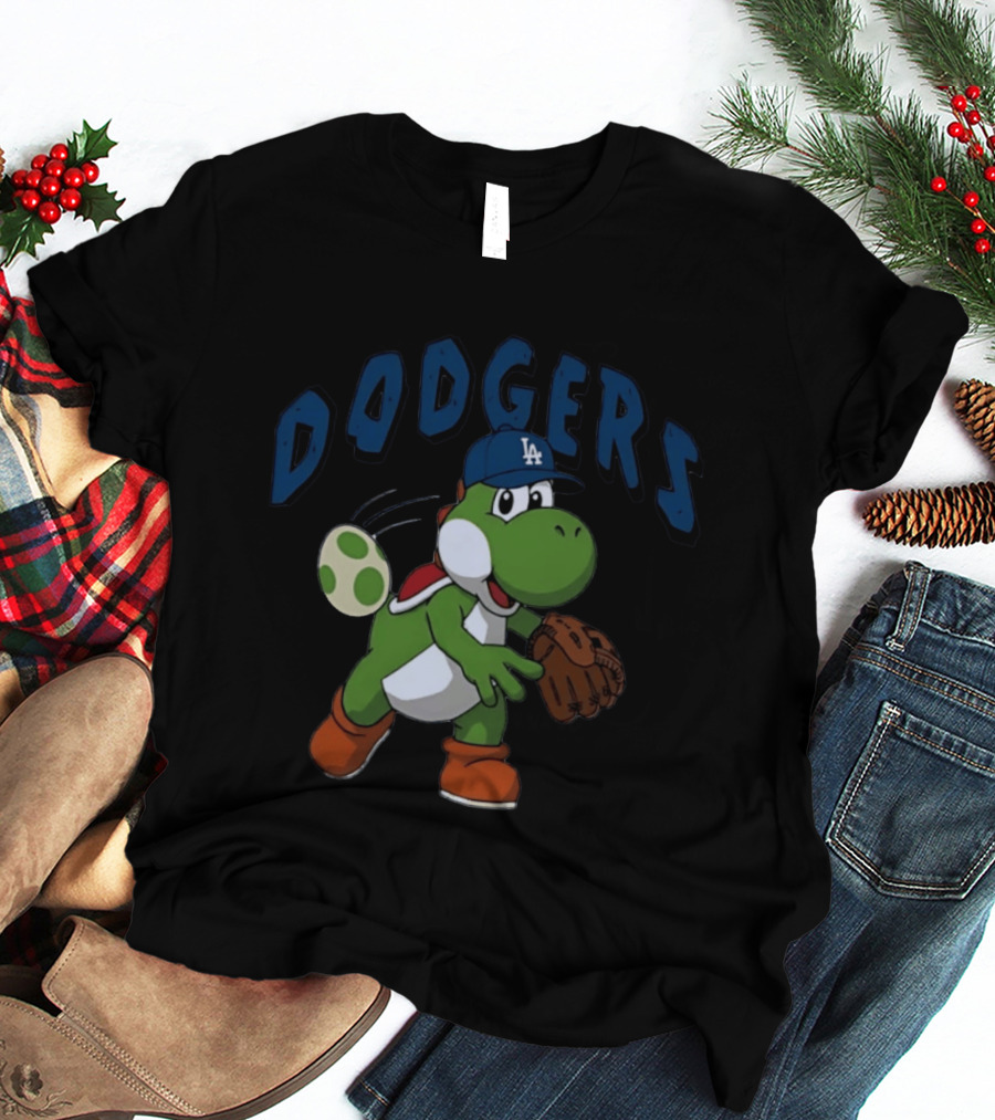 Dodgers Yoshi Throwing Egg Los Angeles California Secret Club T-Shirt