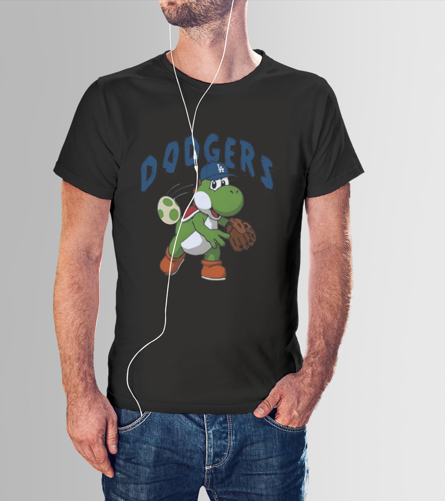 Dodgers Yoshi Throwing Egg Los Angeles California Secret Club T-Shirt
