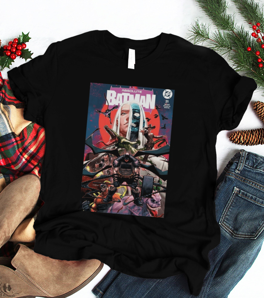 Absolute Batman #21 Santa Fung 2nd Special Gold Spot Foil Variant Knight Snyder Capullo Martini DC Comics T-Shirt
