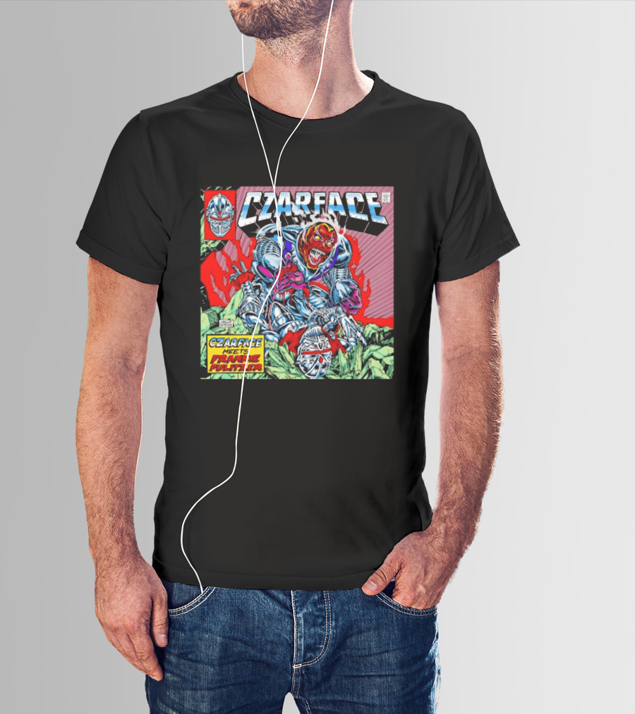 Czarface Meets Frankie Pulitzer Comic Book Cover Art Villain Battle Scene T-Shirt