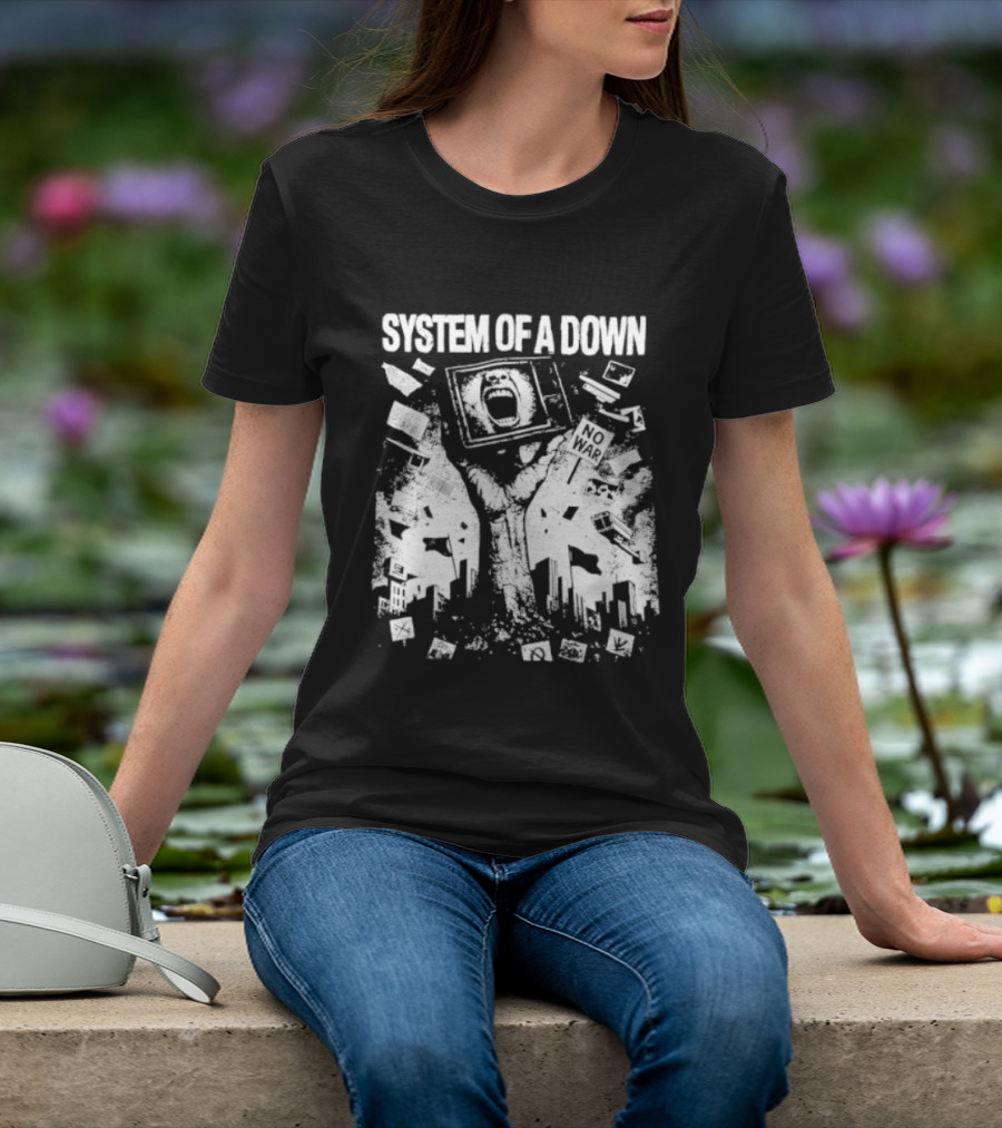 System Of A Down War Protest Television T-Shirt