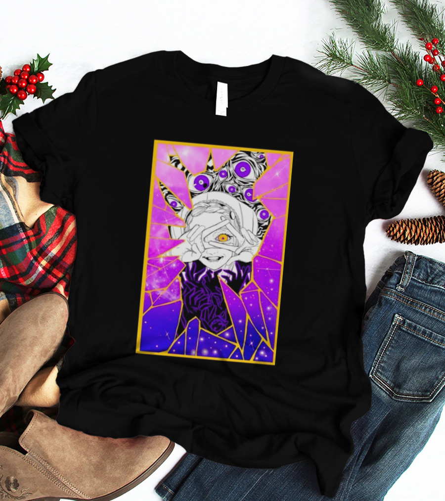 Makima Chainsaw Man Stained Glass Cosmic Galaxy Eyes T-Shirt