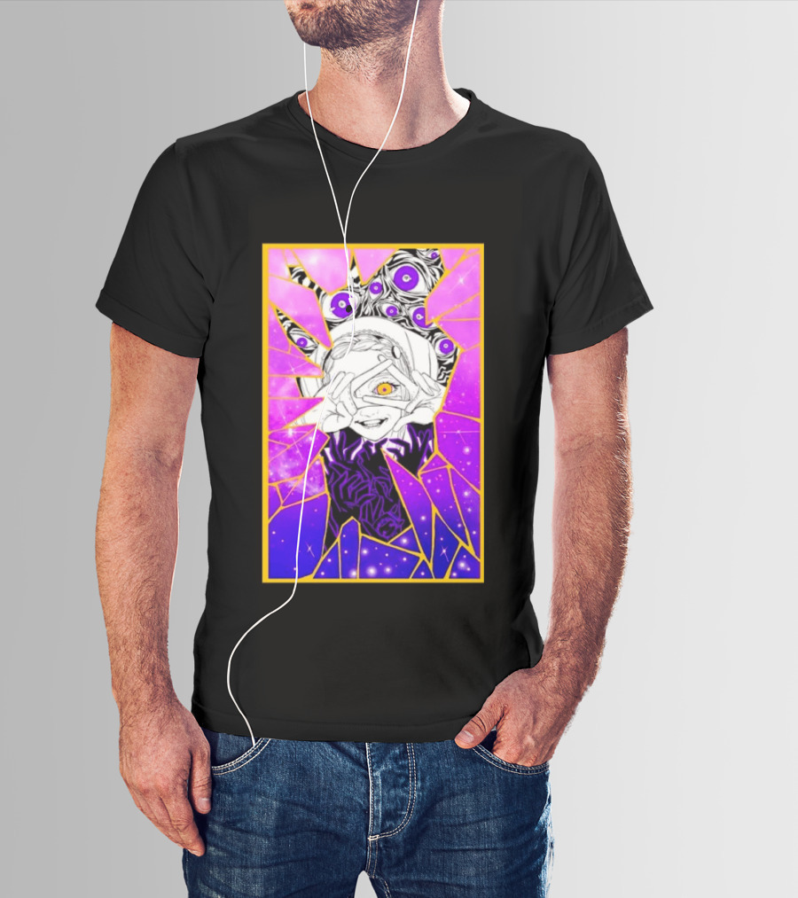 Makima Chainsaw Man Stained Glass Cosmic Galaxy Eyes T-Shirt