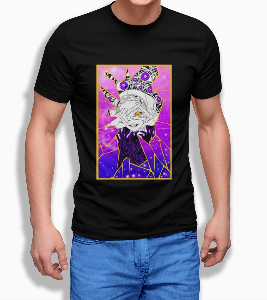 Makima Chainsaw Man Stained Glass Cosmic Galaxy Eyes T-Shirt