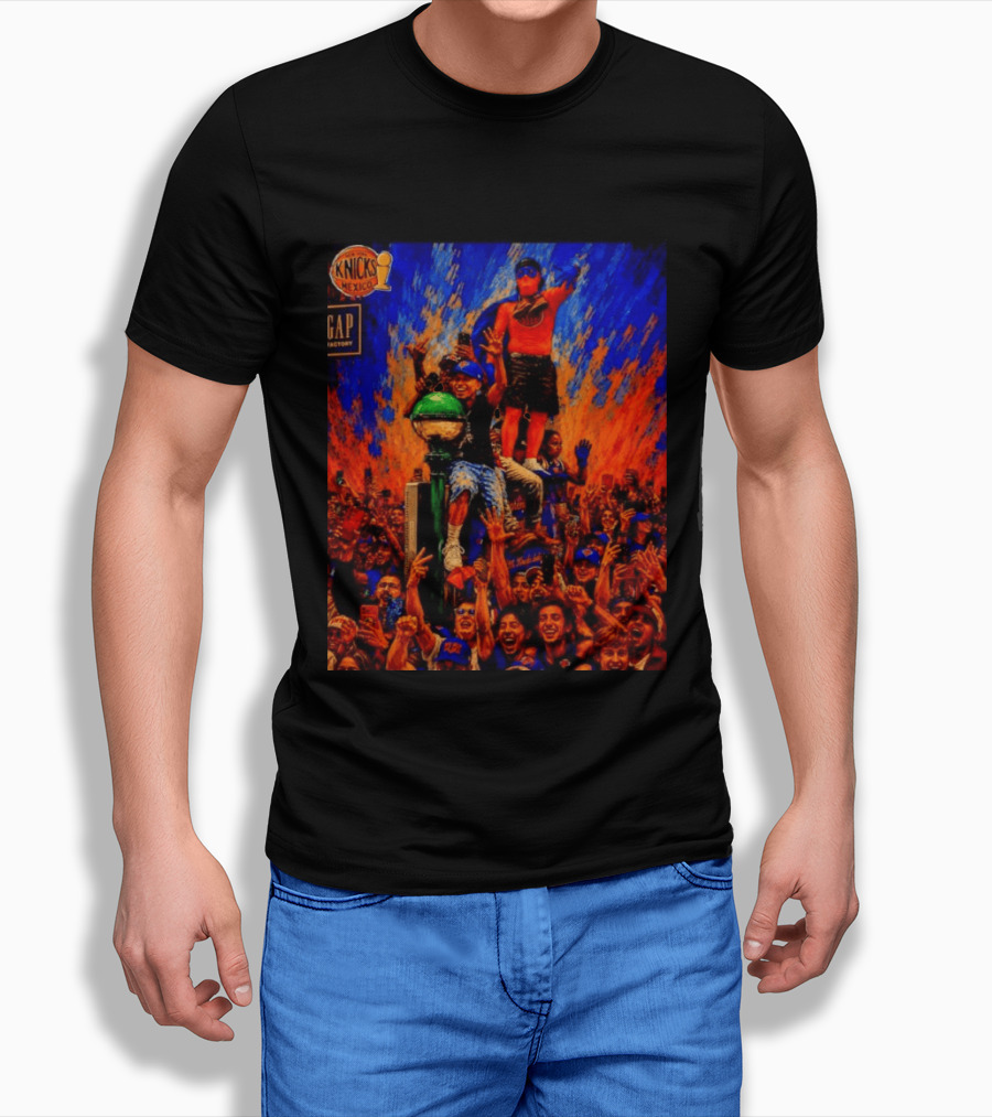 Knicks Fans Celebration New York Subway Graffiti Mexico NBA T-Shirt