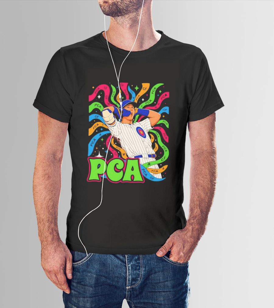 PCA Baseball Player Vibe Retro Style With Cosmic T-Shirt