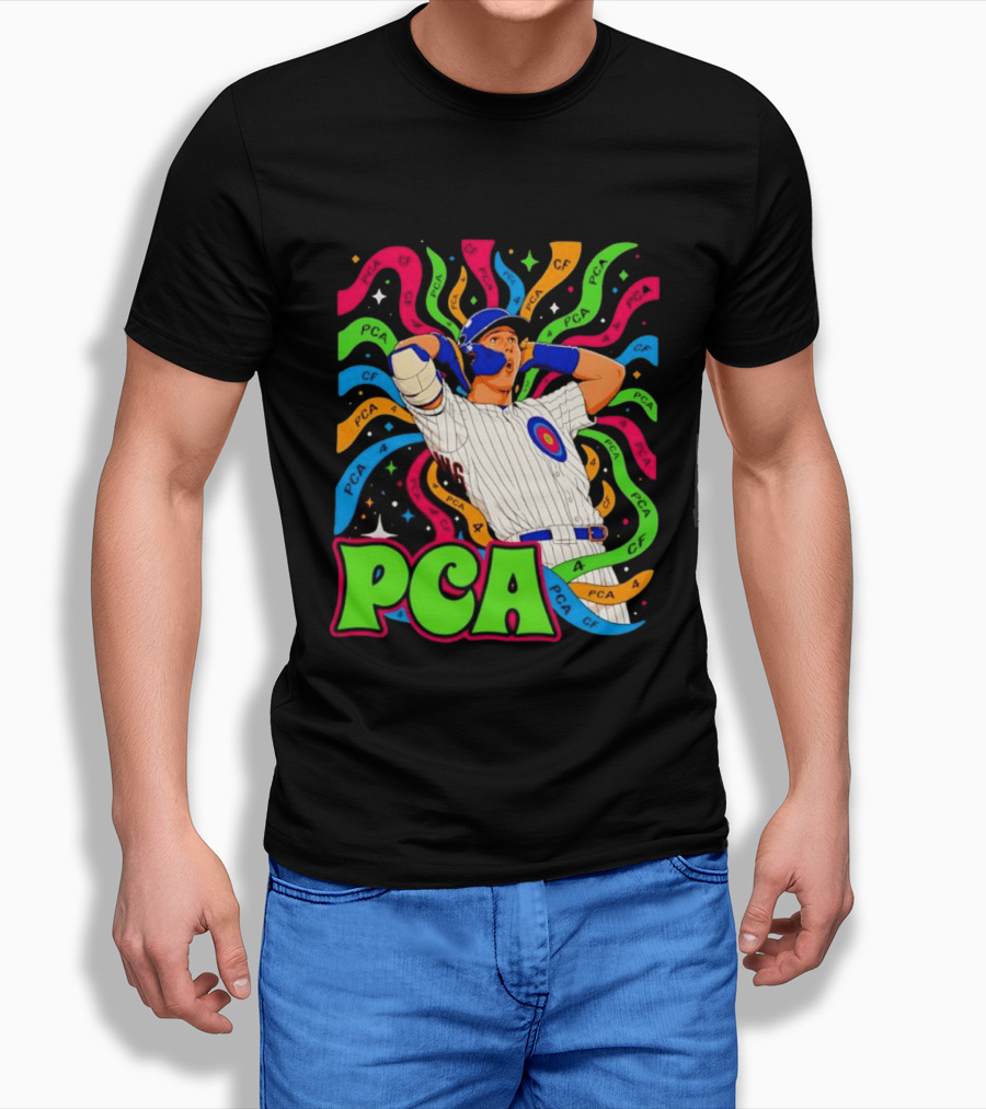PCA Baseball Player Vibe Retro Style With Cosmic T-Shirt