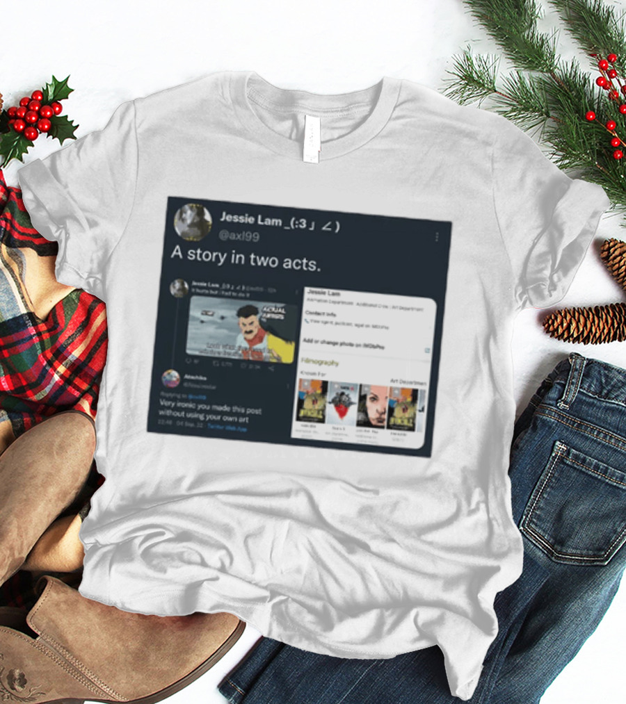 Jessie Lam A Story In Two Acts Tweet Comic Art Reference T-Shirt