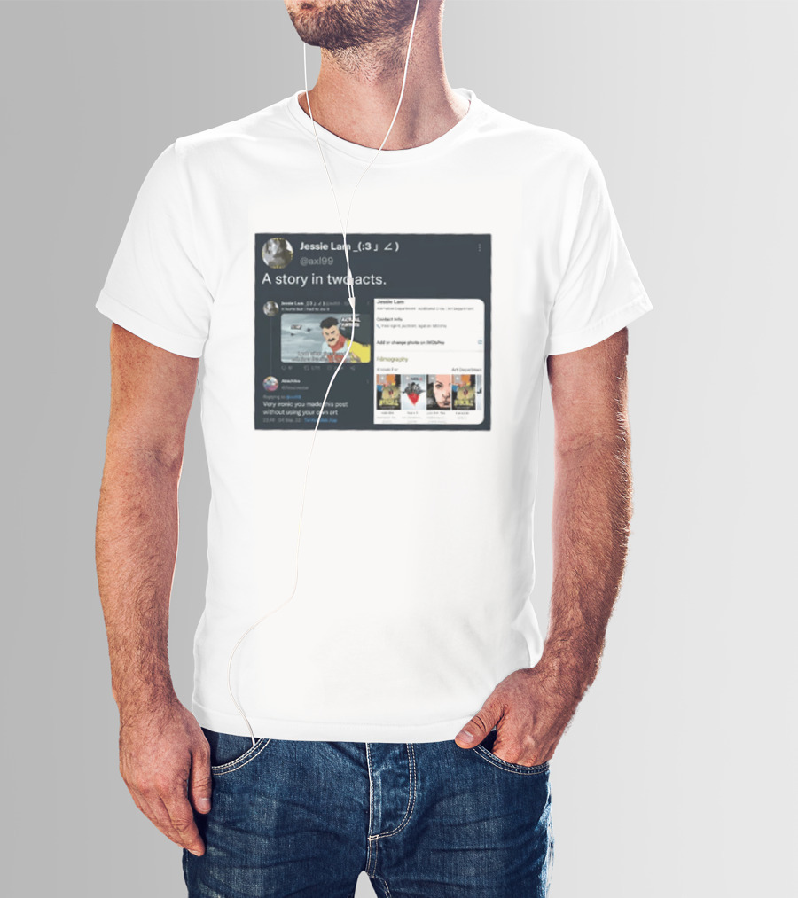 Jessie Lam A Story In Two Acts Tweet Comic Art Reference T-Shirt