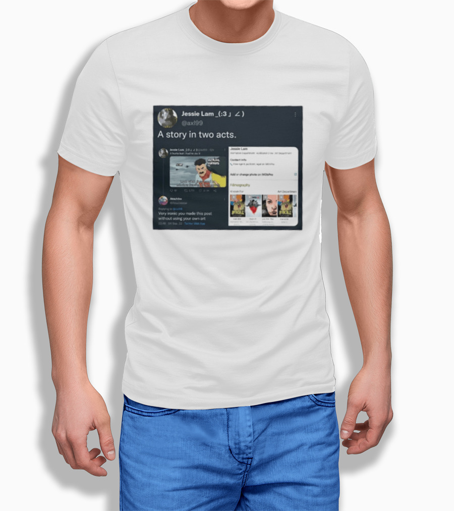 Jessie Lam A Story In Two Acts Tweet Comic Art Reference T-Shirt