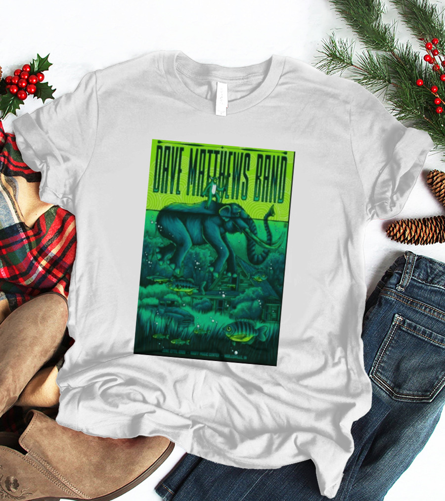 Dave Matthews Band Noblesville IN June 27 2026 Frog Elephant Lillypad Dreamscape T-Shirt
