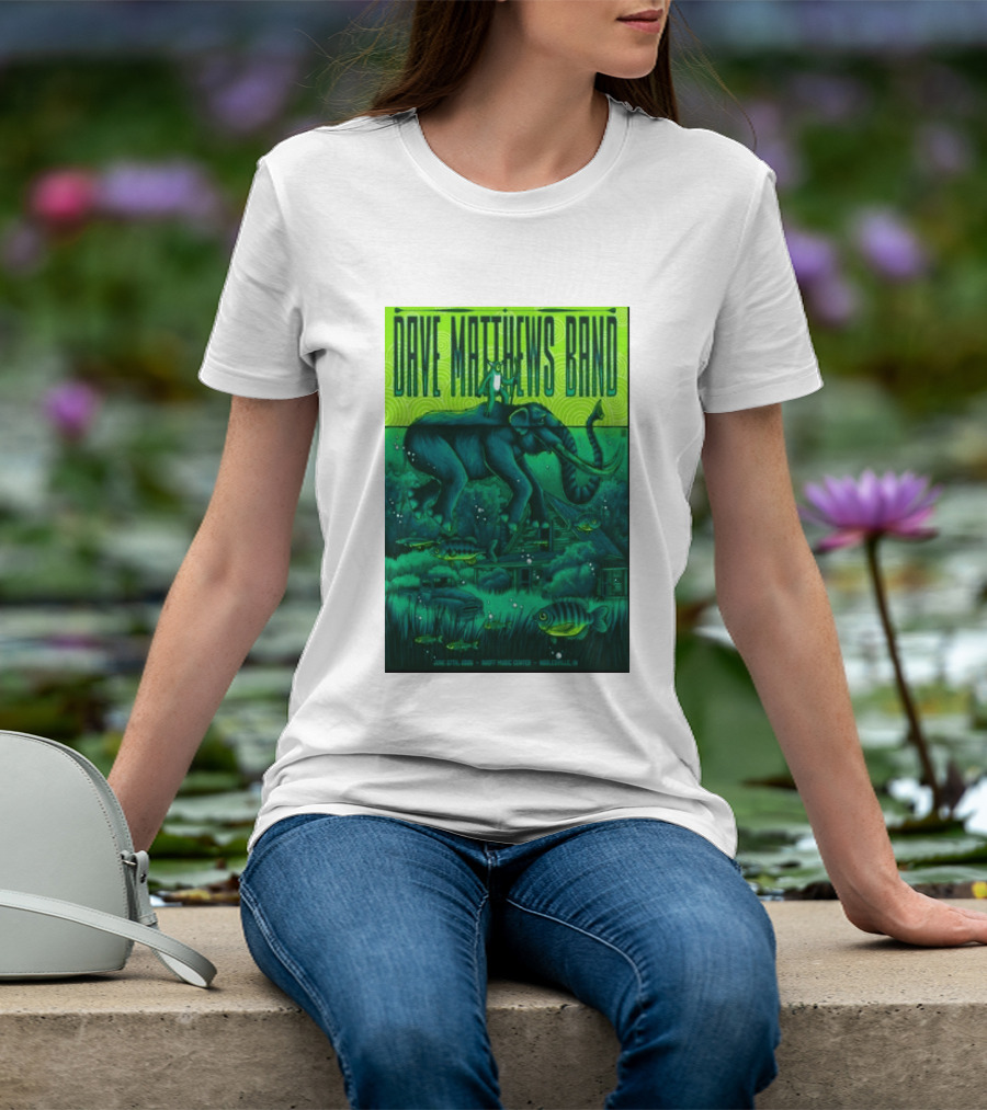 Dave Matthews Band Noblesville IN June 27 2026 Frog Elephant Lillypad Dreamscape T-Shirt