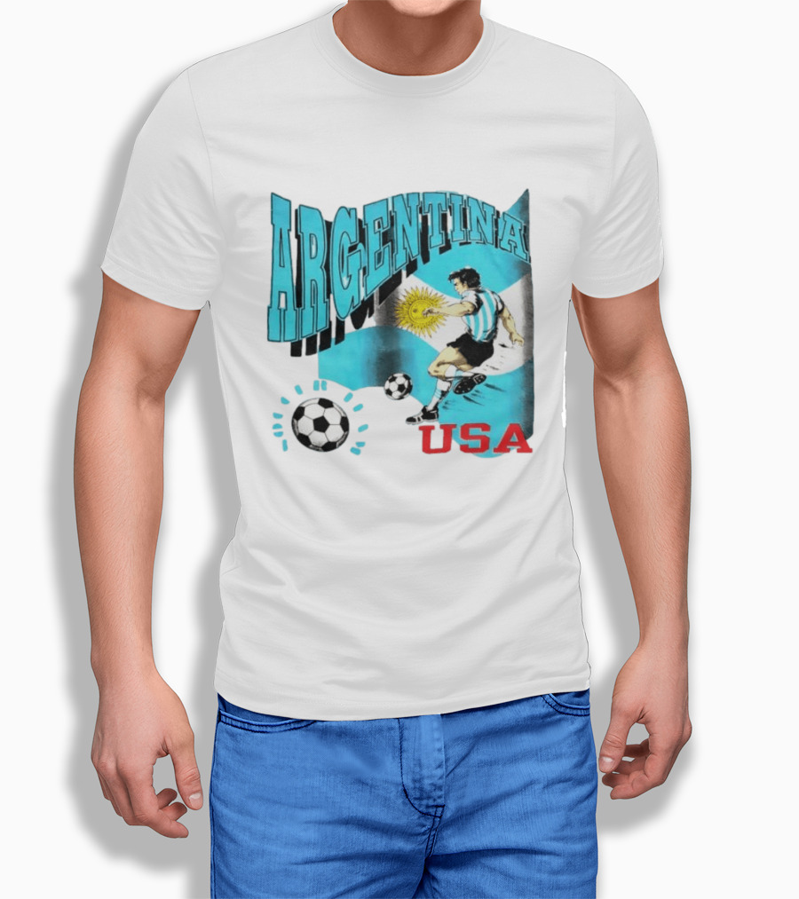 Argentina National Football Maradona Sun Of May USA Soccer T-Shirt