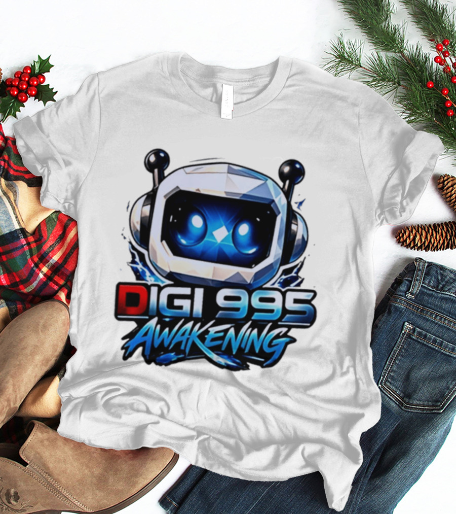 Digi 995 Awakening Robot Gaming Blue Eyes Technology T-Shirt