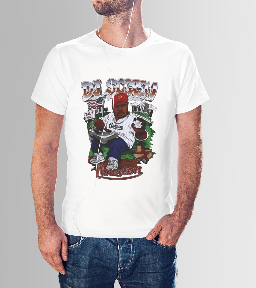 DJ Screw Houston Astros Tal's Hill Baseball DJing T-Shirt