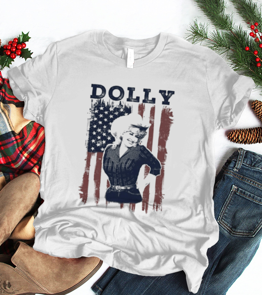 Dolly Parton American Flag Patriotic T-Shirt