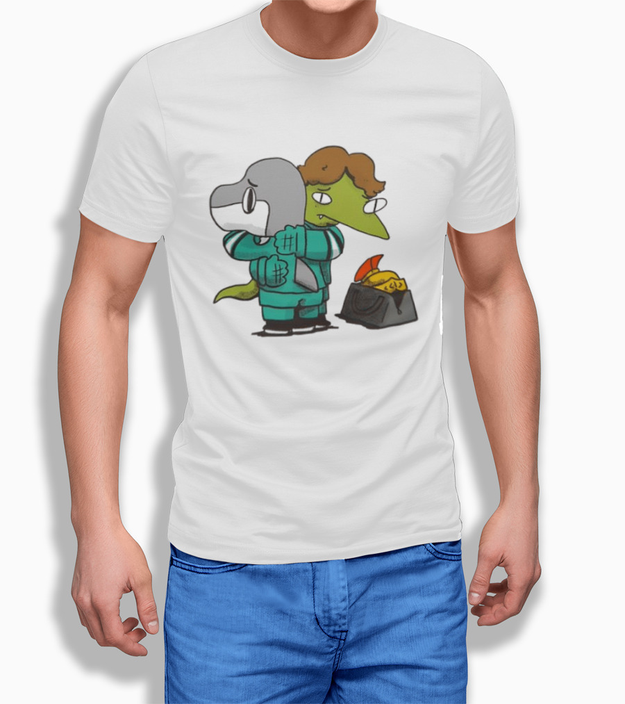 Macklin Celebrini San Jose Sharks NHL Hugging Hockey Characters T-Shirt