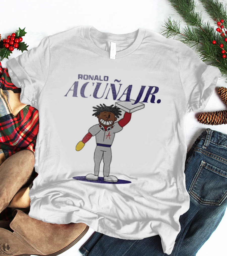 Ronald Acuna Jr Atlanta Braves Cartoon Character Summer Collection T-Shirt