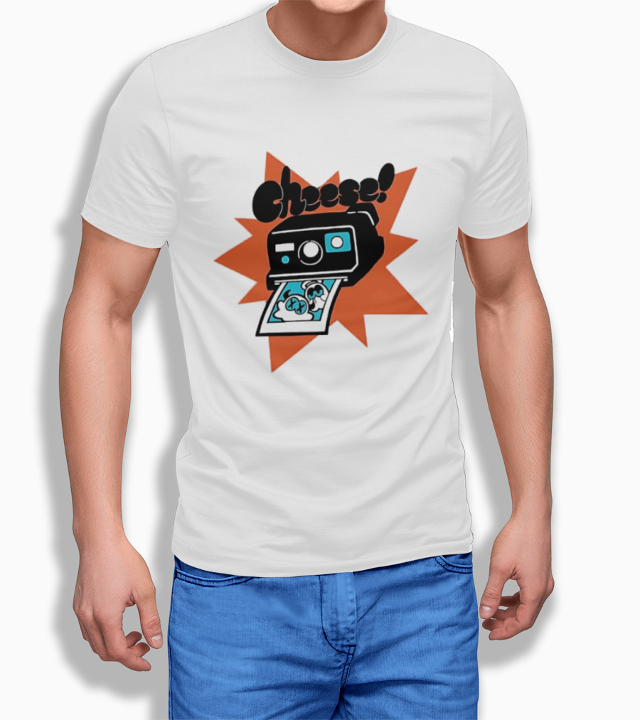 Skid And Pump Cheese Polaroid Spooky Month Camera T-Shirt