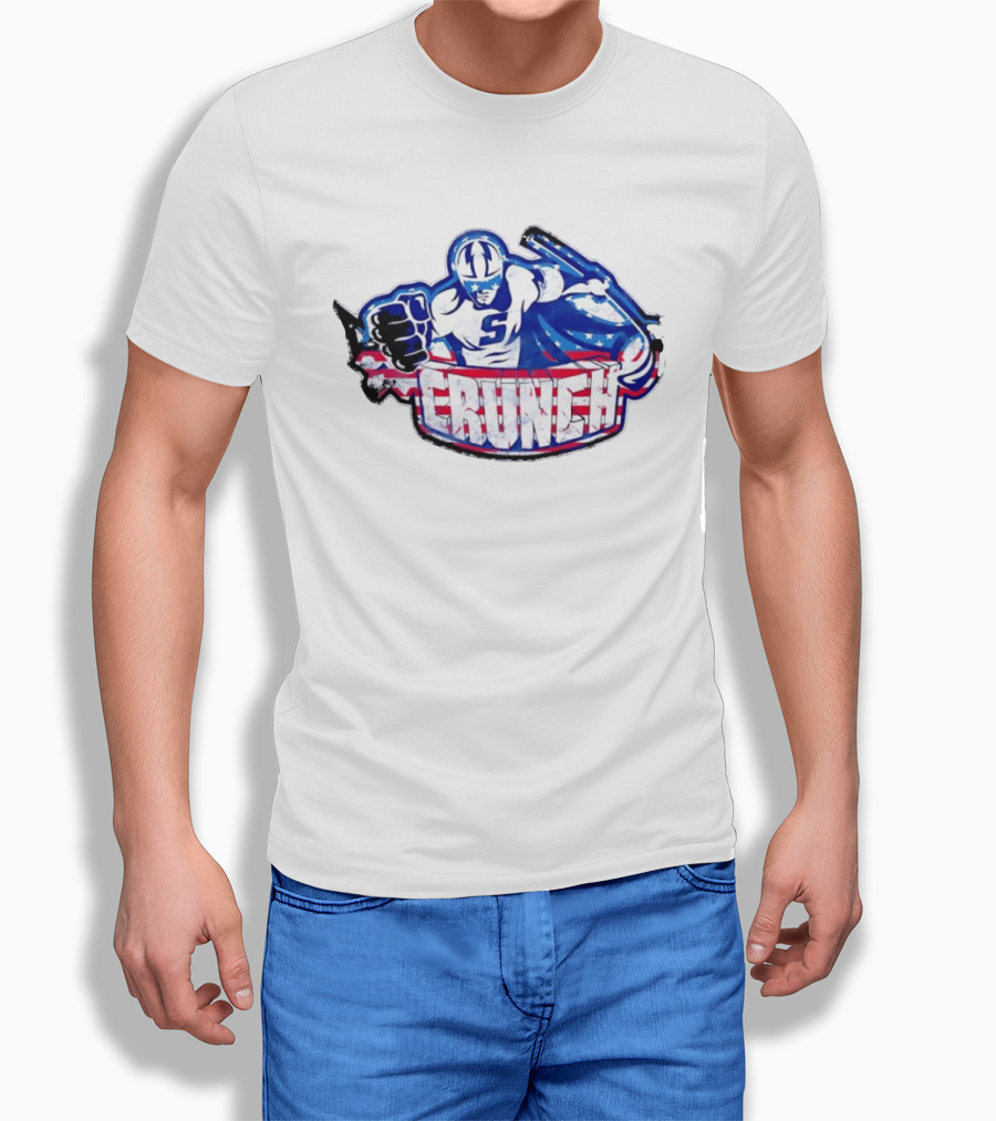 Syracuse Crunch Superhero Logo Stars And Stripes T-Shirt